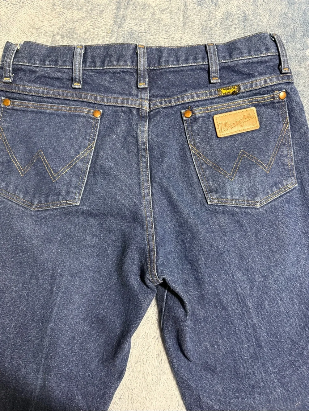 Wrangler Dark Blue Men's Classic Straight Jeans
